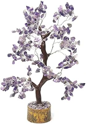 Amethyst Bonsai Gemstone Tree Tree Trieve Silver Trieve & Amethyst Pyramid | פנג שואי עיצוב בודהה חדר